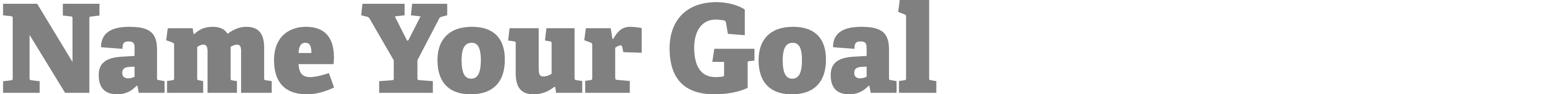 Name Your Goal