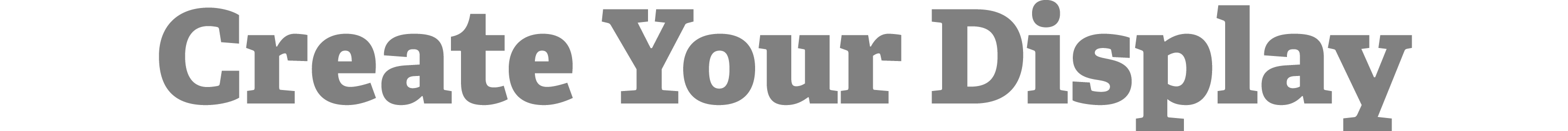 Create Your Display